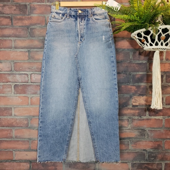 Joe's Jeans Dresses & Skirts - Joes Denim Alessa Skirt Waisted Maxi Raw Hem